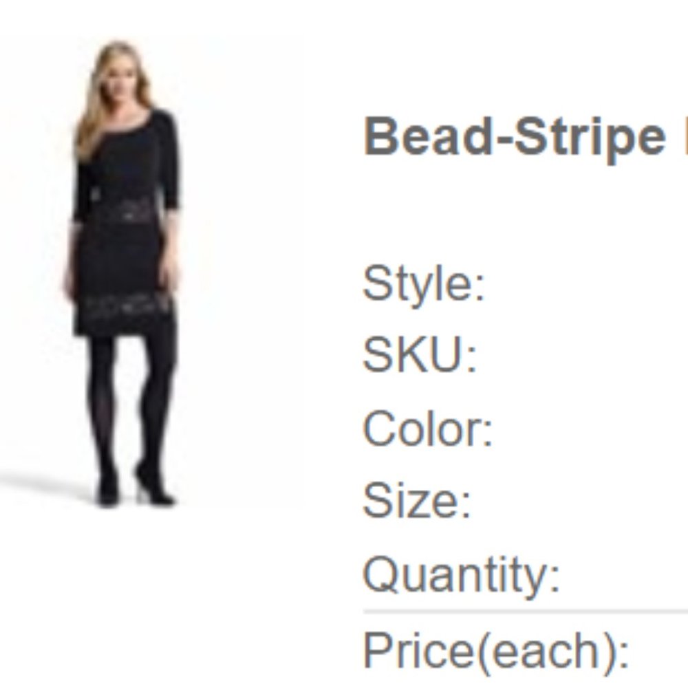 WHBM 	Bead-Stripe Dress - Picture 3 of 3